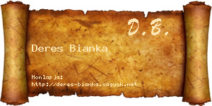 Deres Bianka névjegykártya